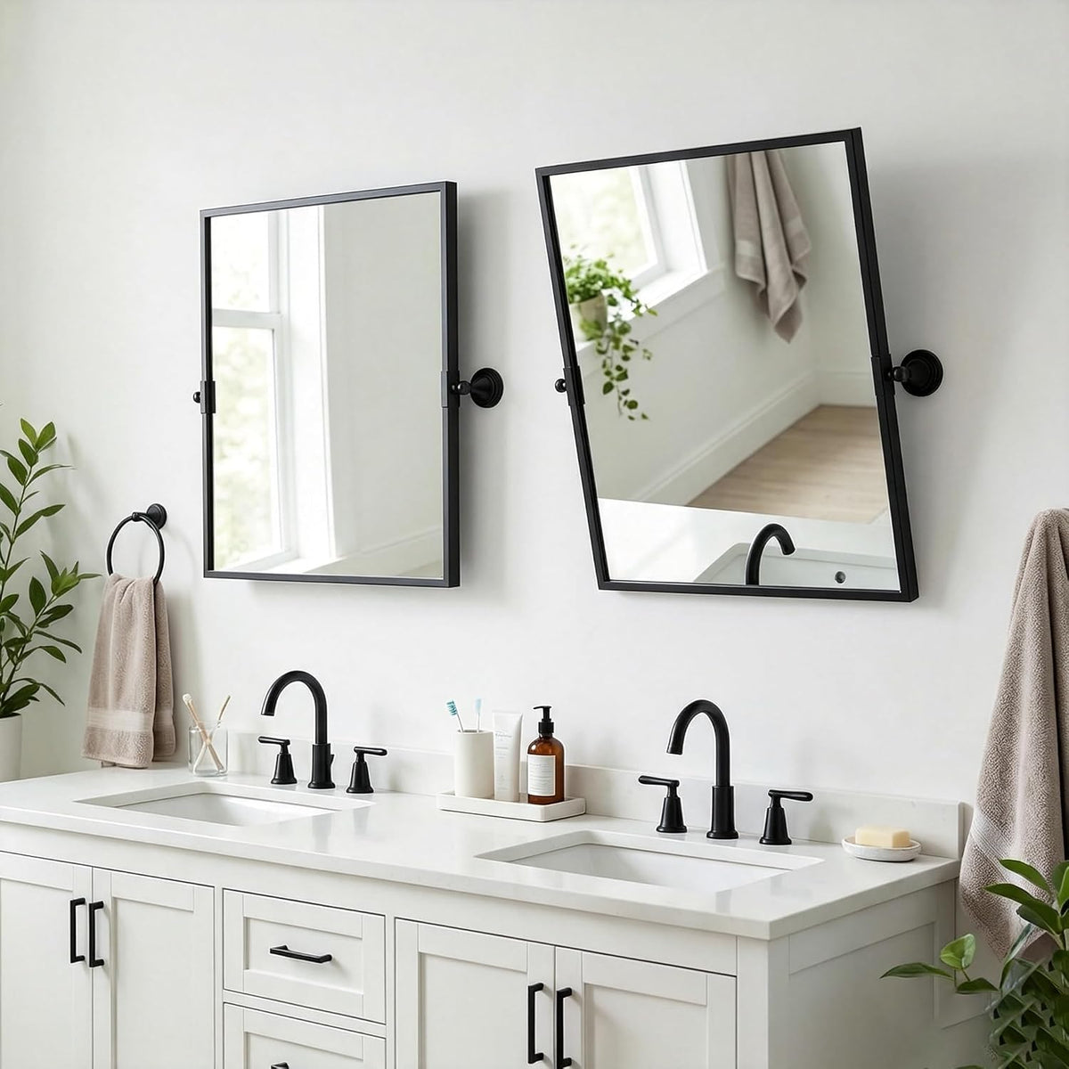 Black Ornate Baroque Arched Mirror