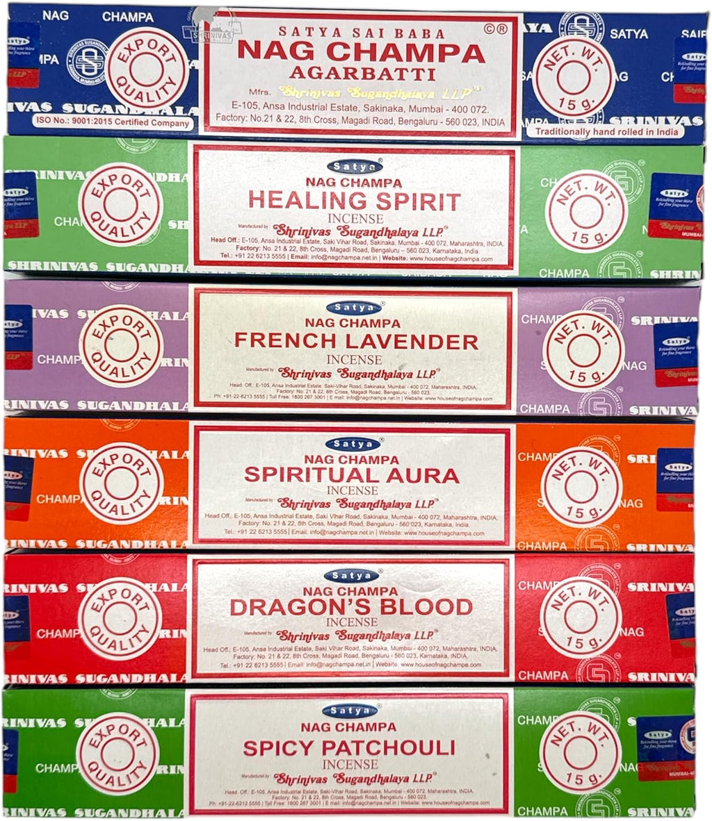 Hand-Rolled Incense Sticks Variety Pack - 6 Scents