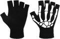 Skeleton Bone Fingerless Gloves