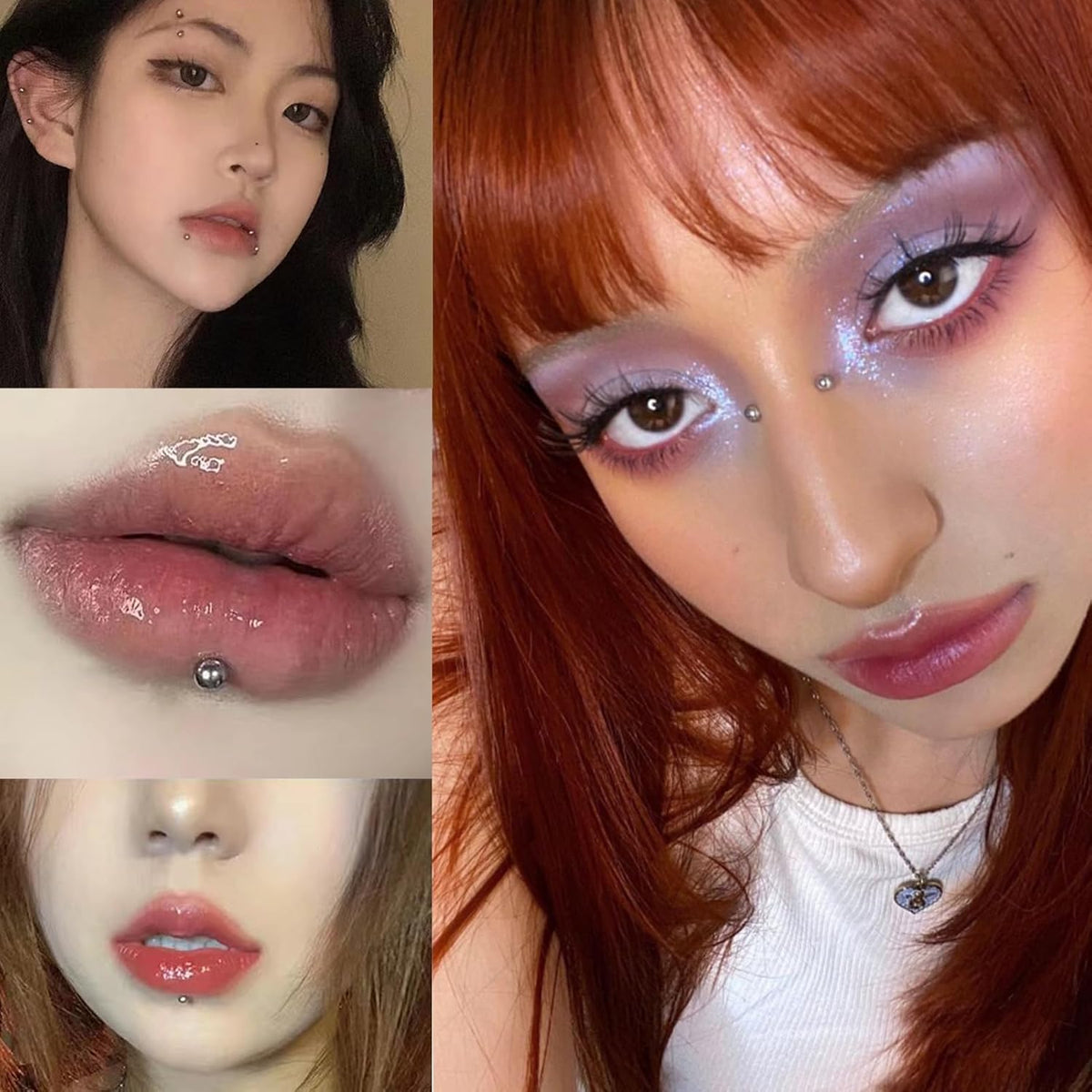 Punk Face Gems Fake Piercing Stickers