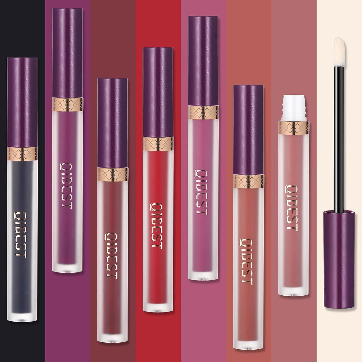 Goth Lip Kit - 7 Matte Lipsticks + Lip Plumper