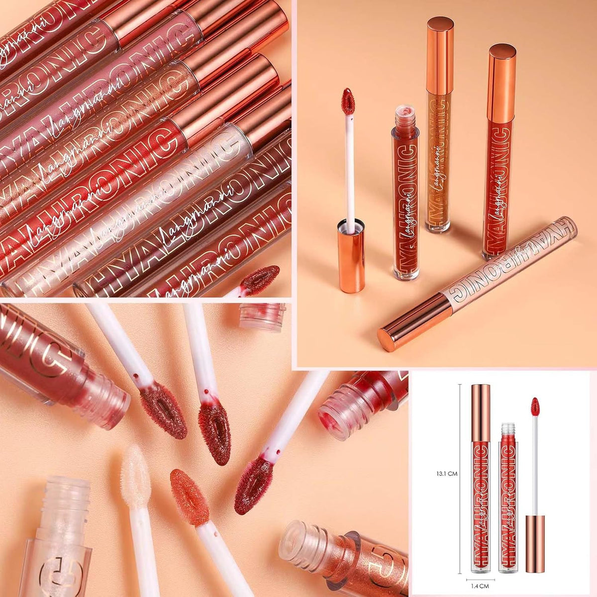 Cherry Red Glitter Lip Gloss and Plumper