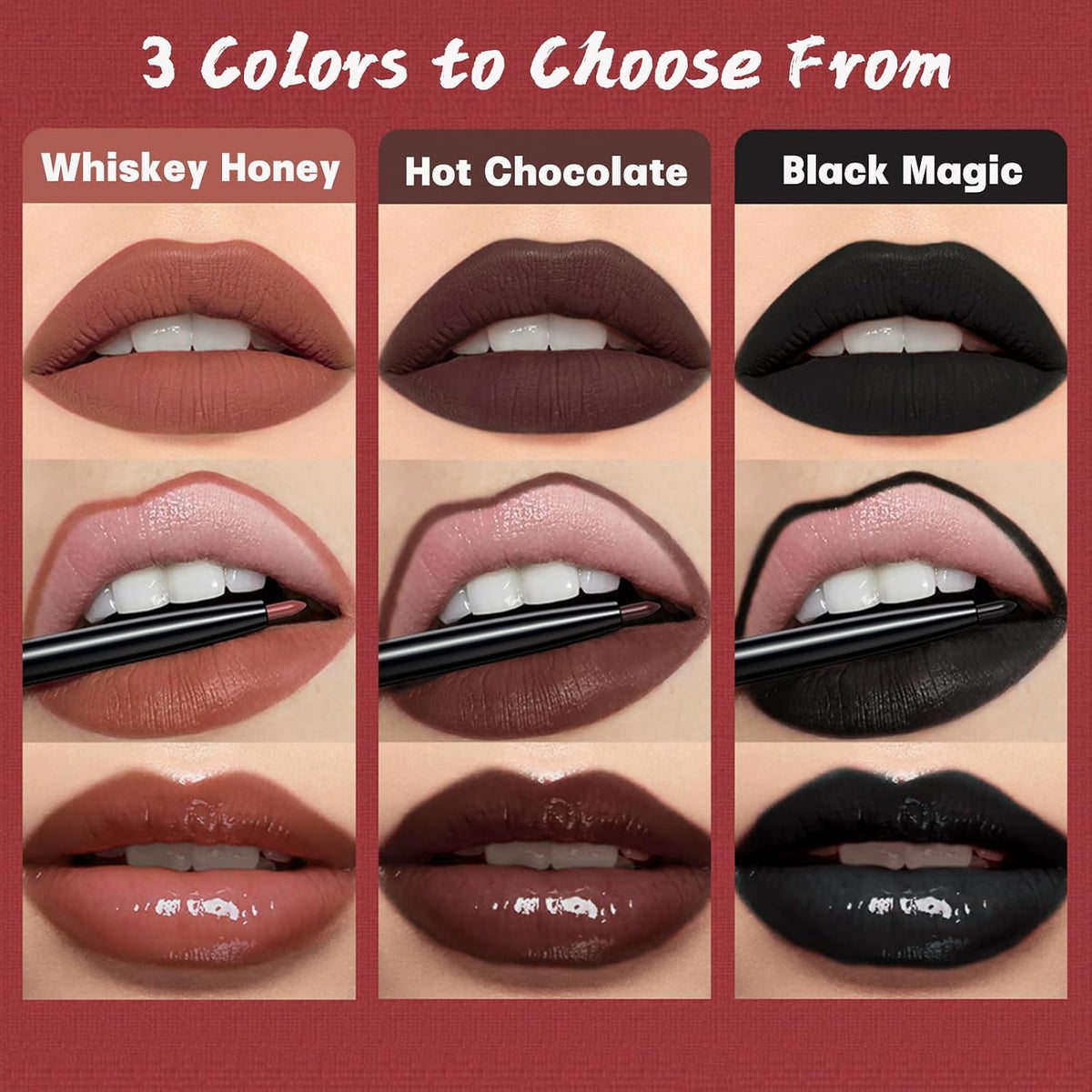 Black Magic 3-In-1 Matte Lip Kit