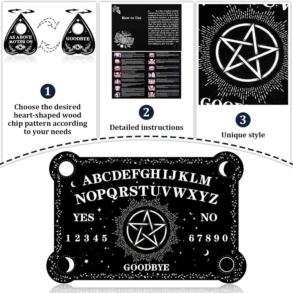 Star Spirit Board & Crystal Pendulum Set - Black Wood