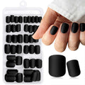 Matte Black Short Square Press-On Nails, 240 Piece Set