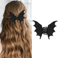 Matte Black Bat Hair Claw Clip