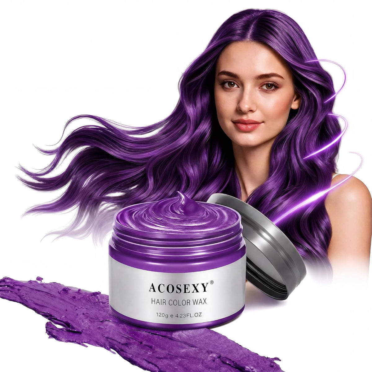 Purple Temporary Hair Color Wax