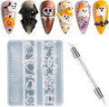 Silicone Nail Art Molds: 3D Bat and Spider