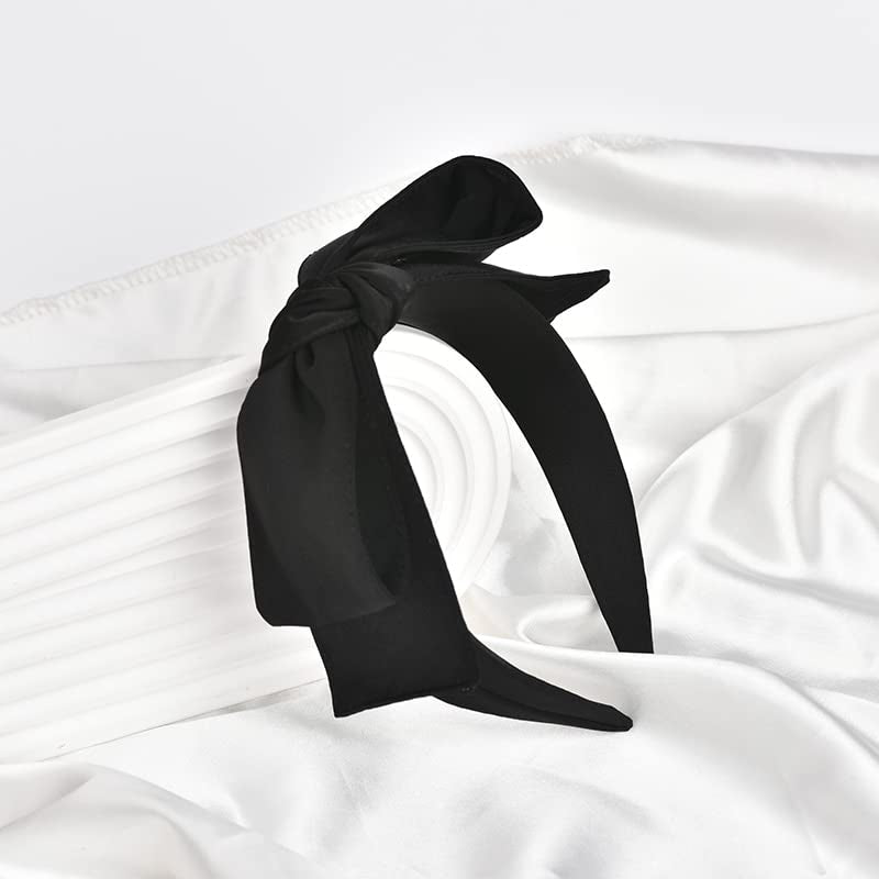 Oversized Black Bowknot Headband
