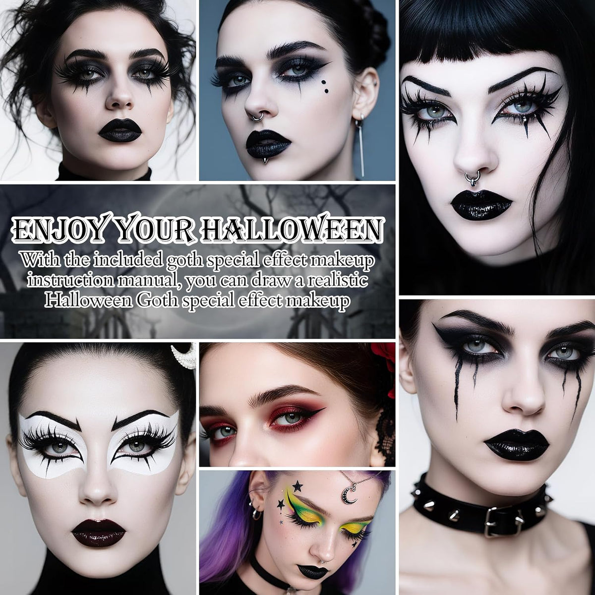 Gothic SFX Makeup Kit with Black Lipstick