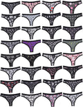 Variety of Panties Thongs Sexy Cute Chic Gothic Contrast Lace Halloween Skulls Stars Inspired Print Random Underwear