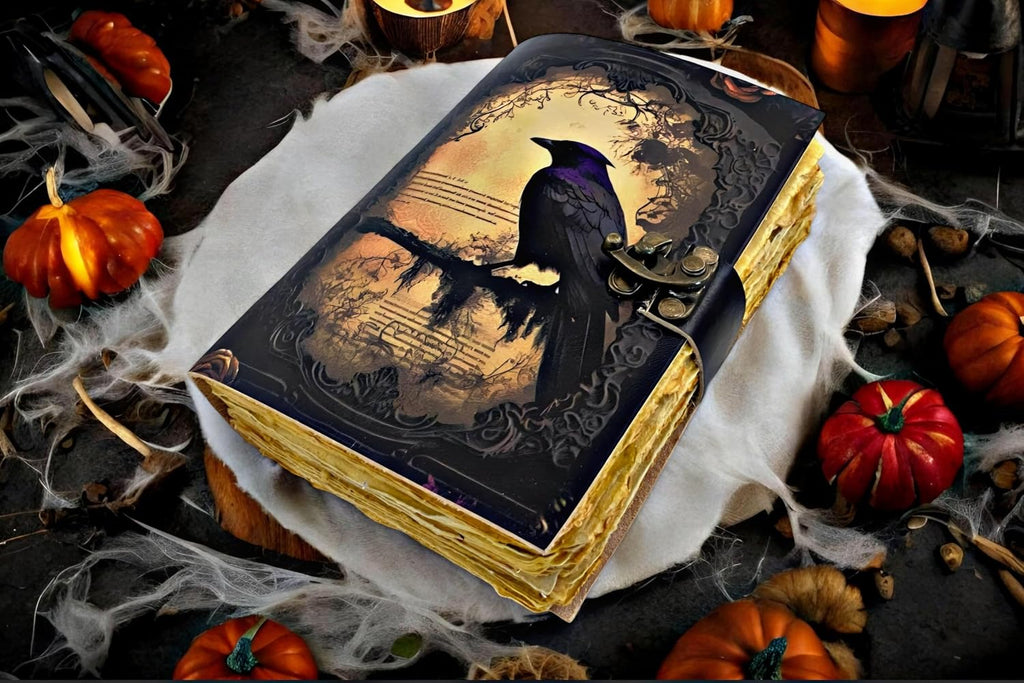 Raven Leather Book of Shadows Grimoire Journal