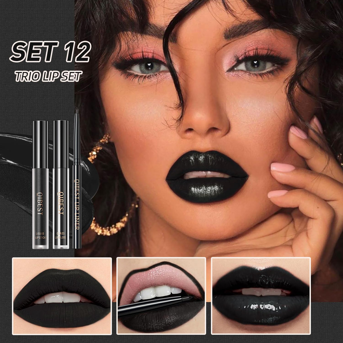 Black Magic 3-In-1 Matte Lip Kit