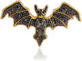 Gothic Crystal Bat Brooch