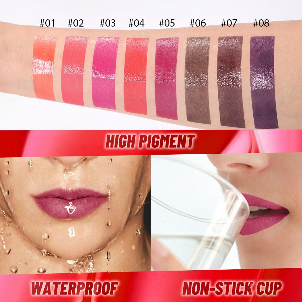 Dark Raspberry Peel-Off Lip Stain and Lip Oil Duo