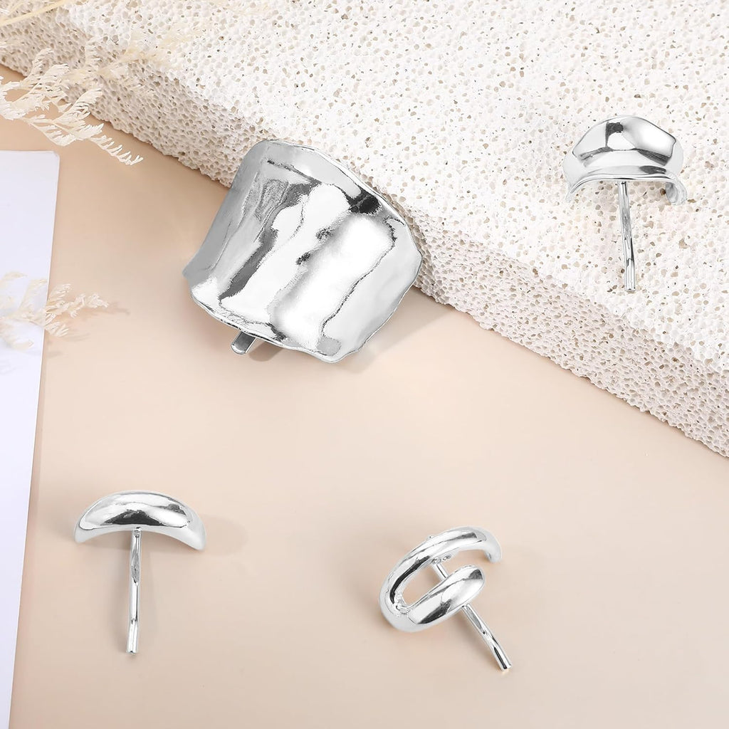 Silver Hair Cuffs - 4 Piece Set