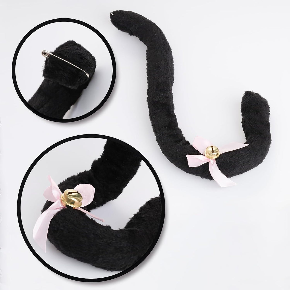 Cat Ears, Tail and Bell Choker Set