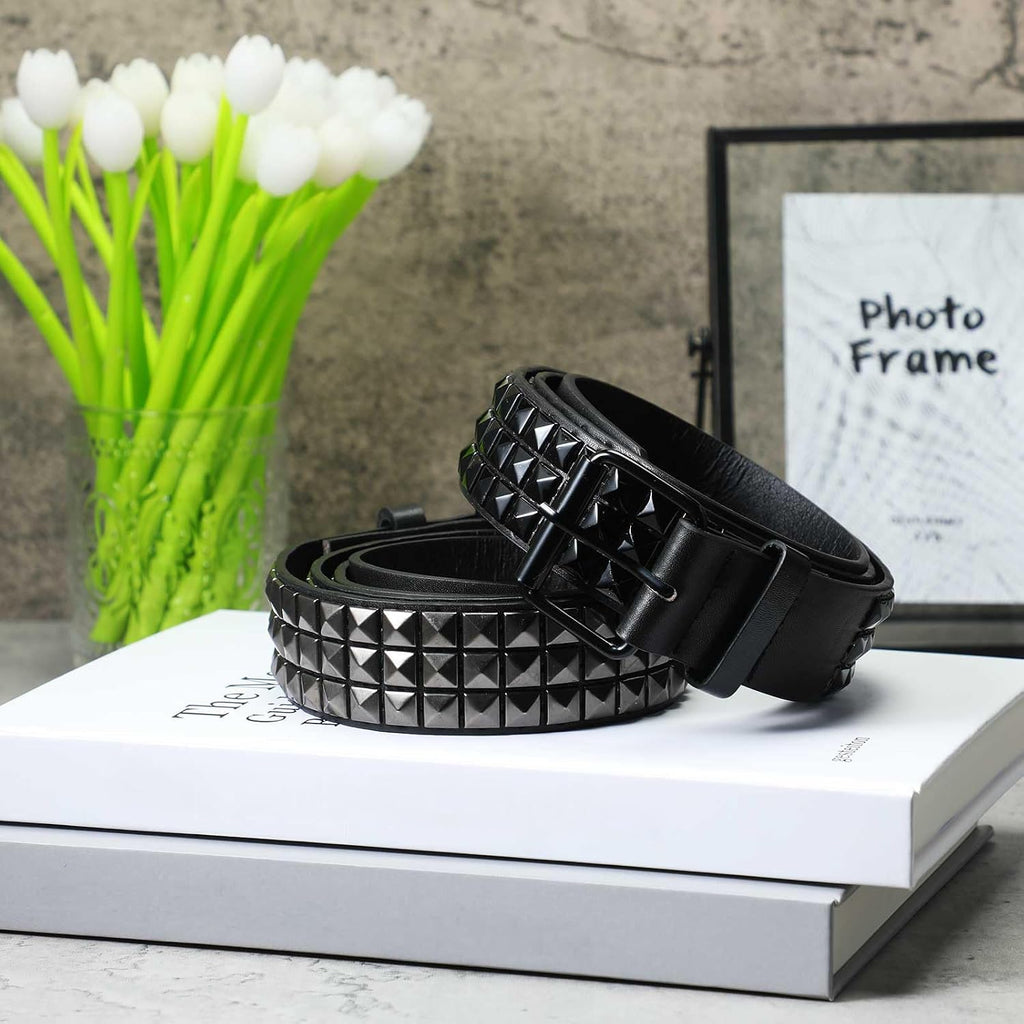 Gothic Pyramid Stud Leather Belt