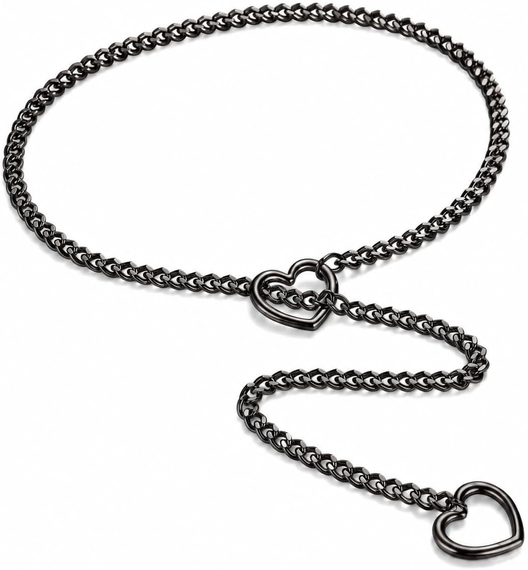 Heart O-Ring Slip Chain Necklace