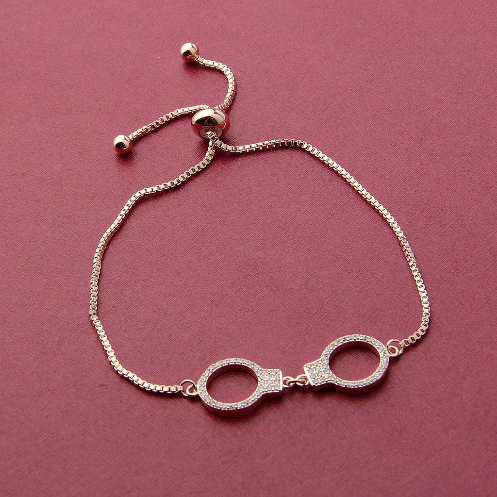 Handcuff Bracelet - Rose Gold, Adjustable