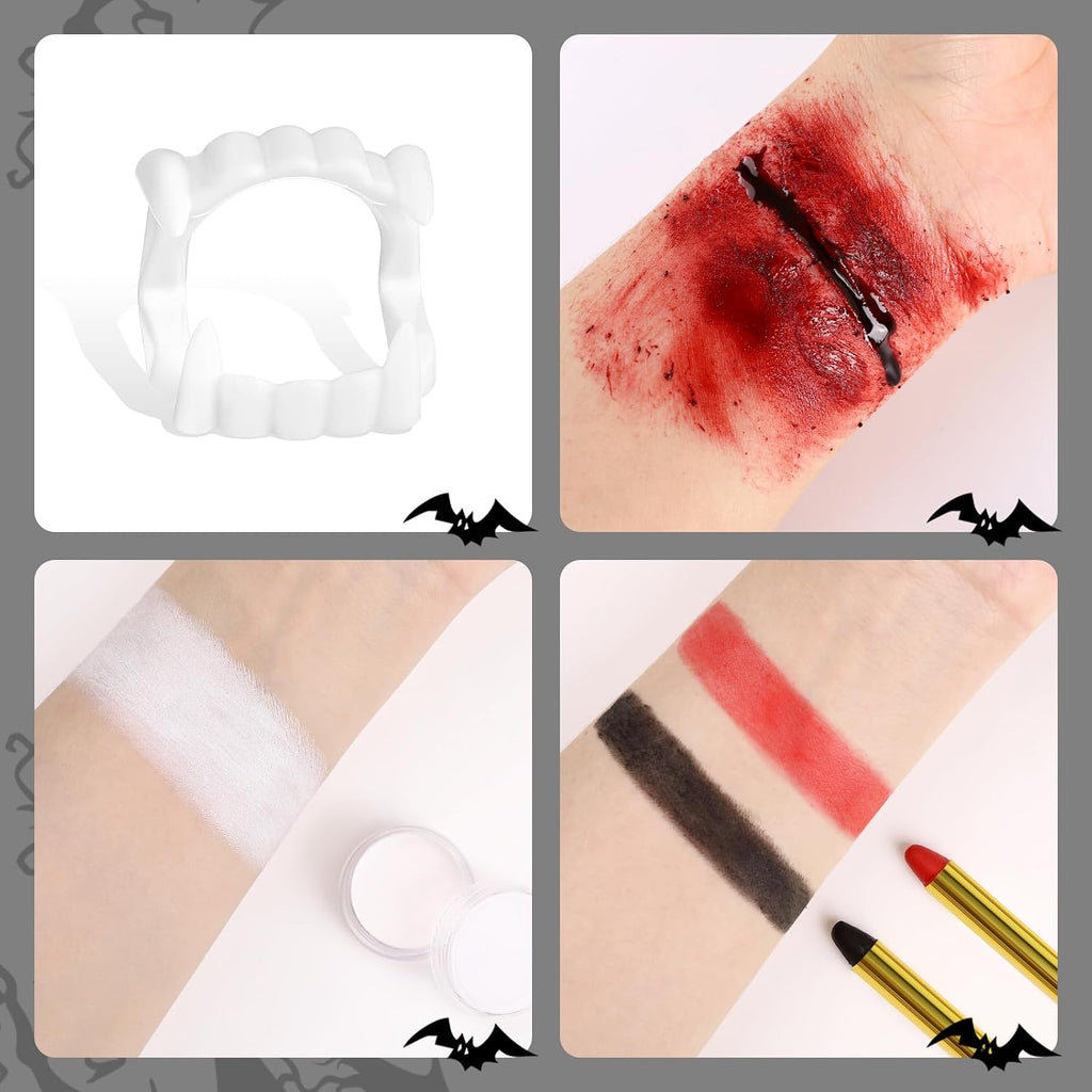 Vampire Makeup Kit with Fake Blood and Teeth