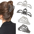 Large Spider Metal Hair Claw Clips, 4 Piece