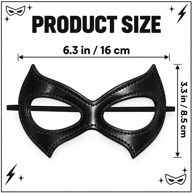 Black Cat Leather Eye Mask