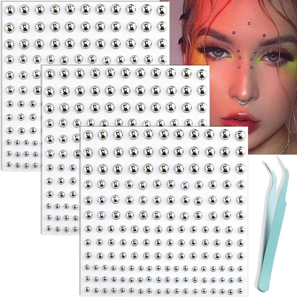 Punk Face Gems Fake Piercing Stickers