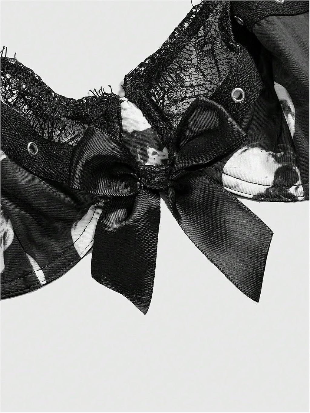 Women'S Goth Punk Skull Print Underwire Bras Lace Push up Bra