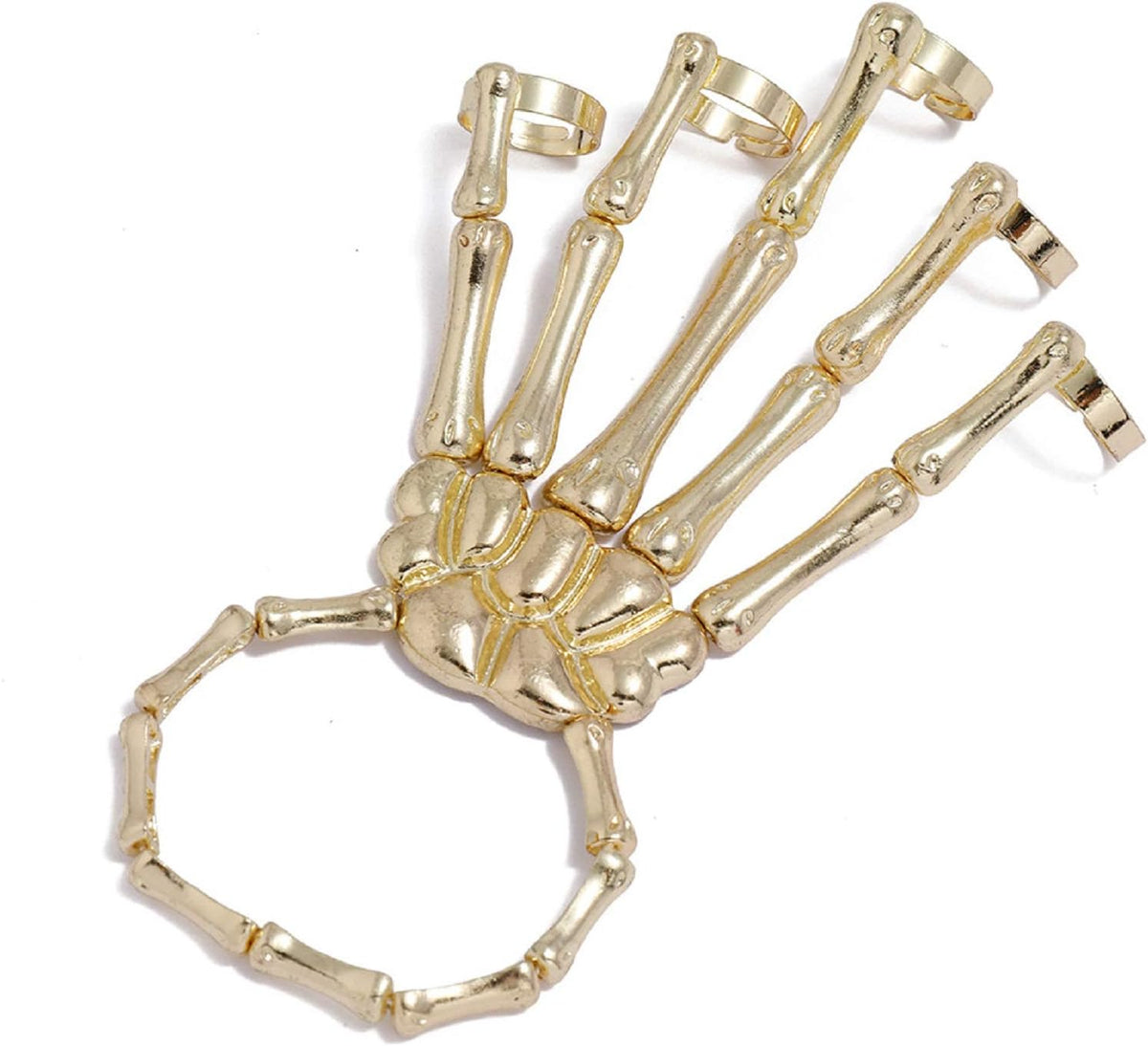 Skeleton Bone Hand Bracelet and Ring Set