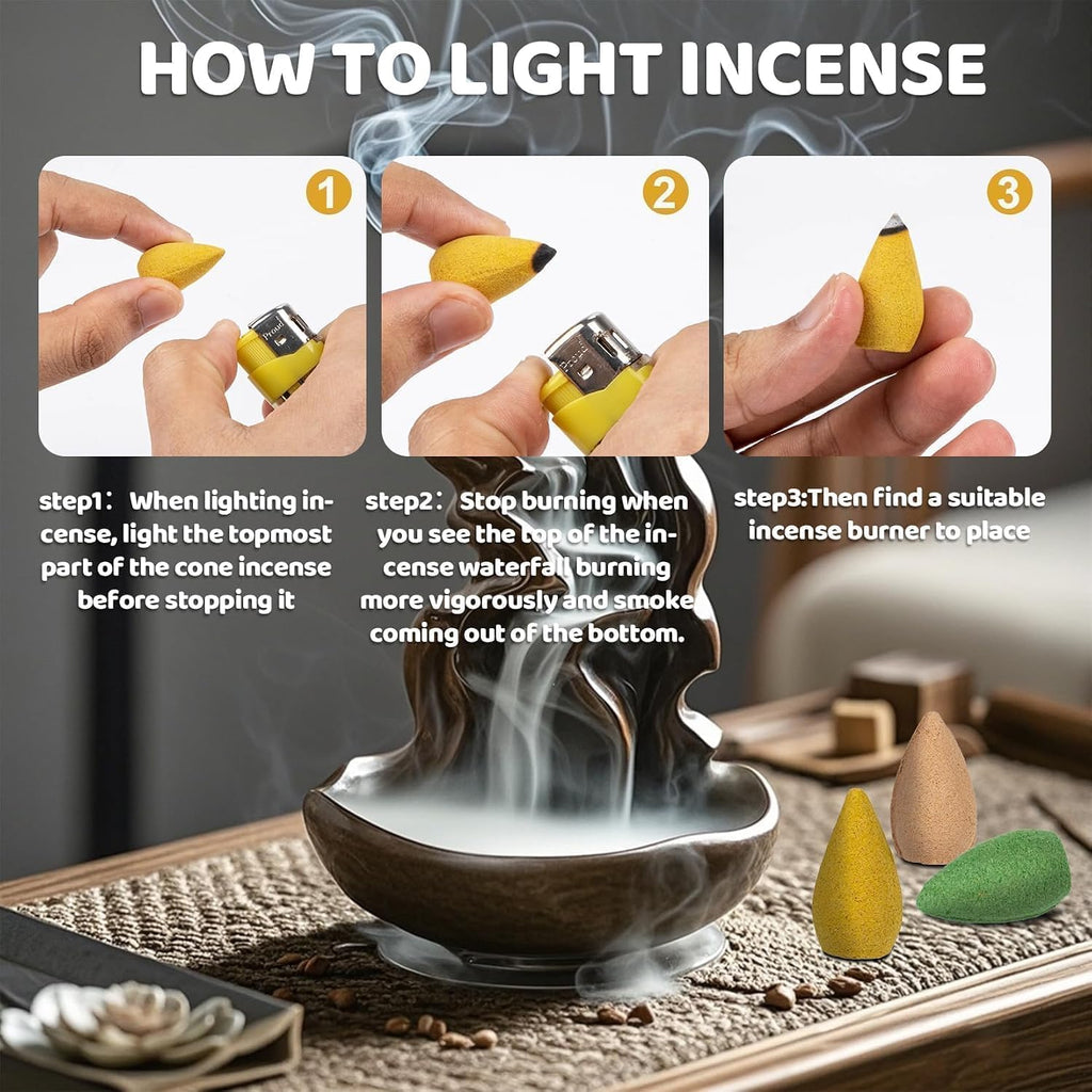 Backflow Incense Cones - 108 Piece Refill Pack