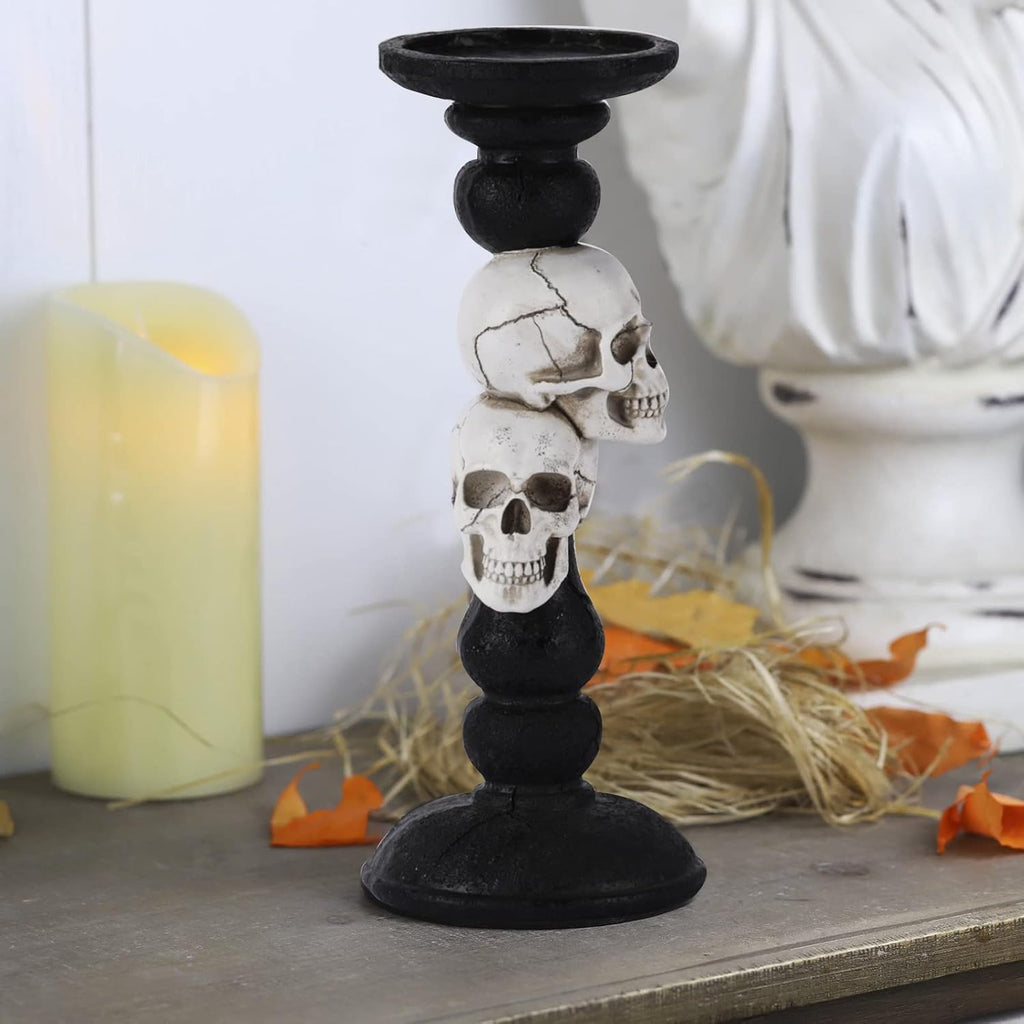 Skull Pillar Candle Holder