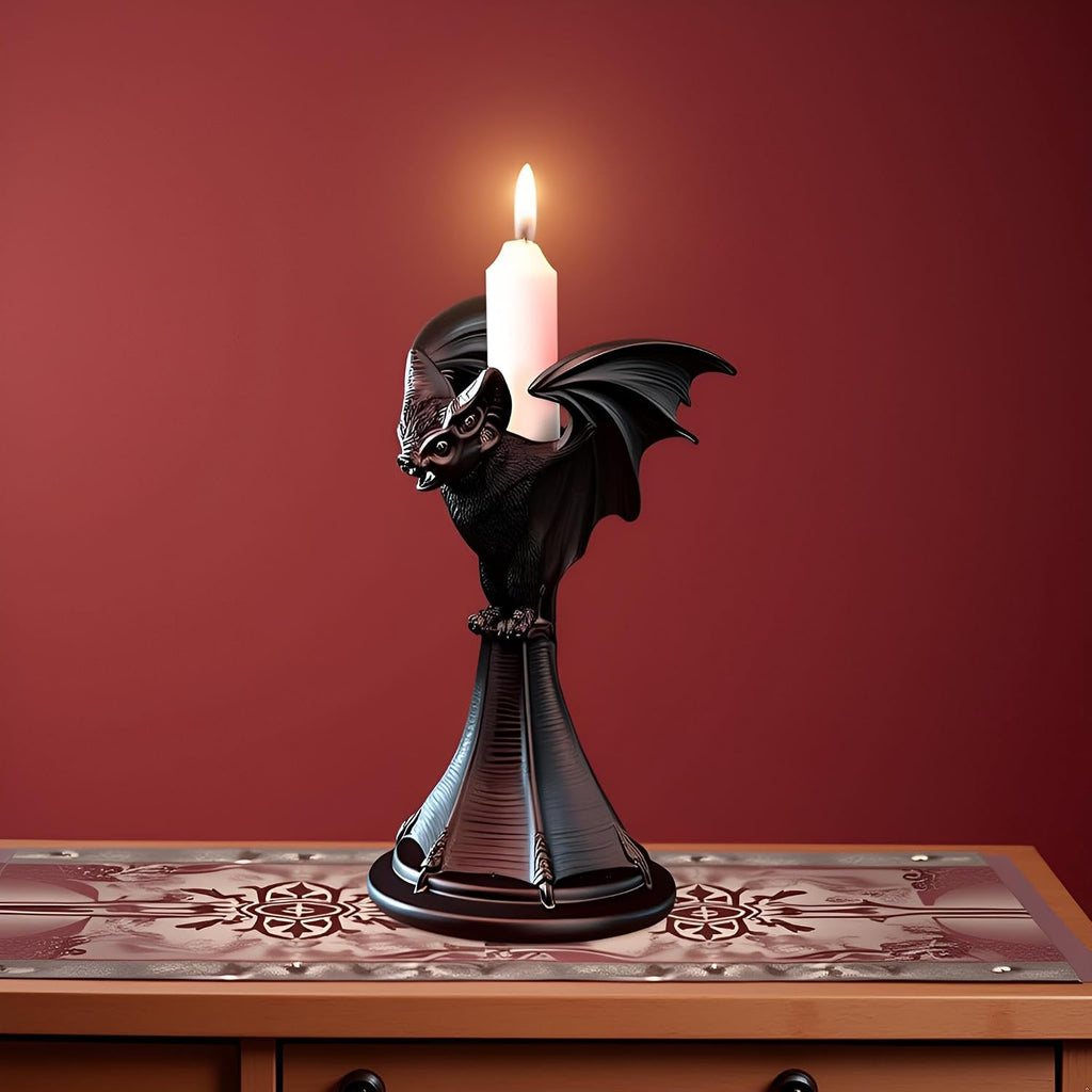 Gothic Bat Candle Holder