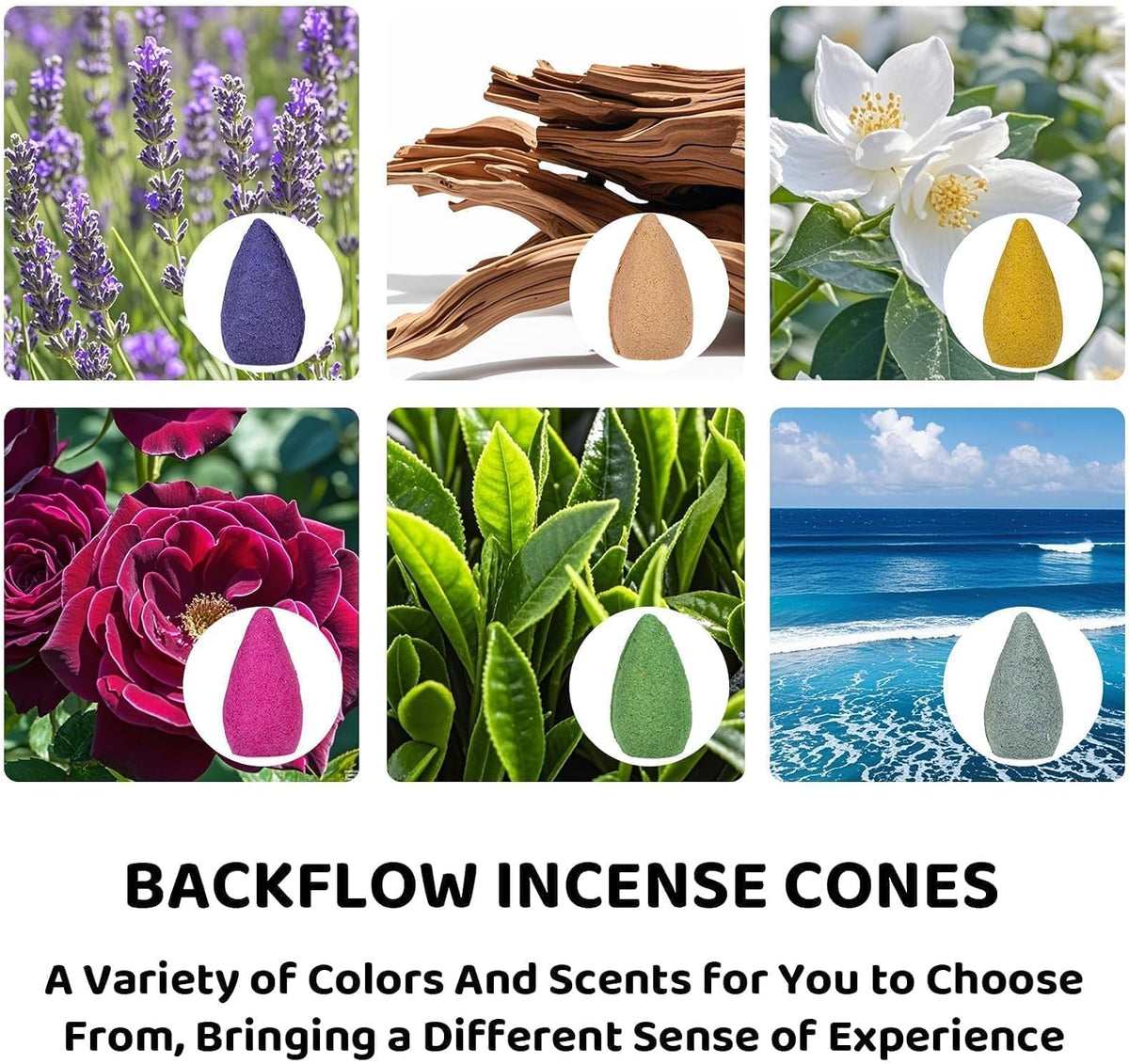 Backflow Incense Cones - 108 Piece Refill Pack