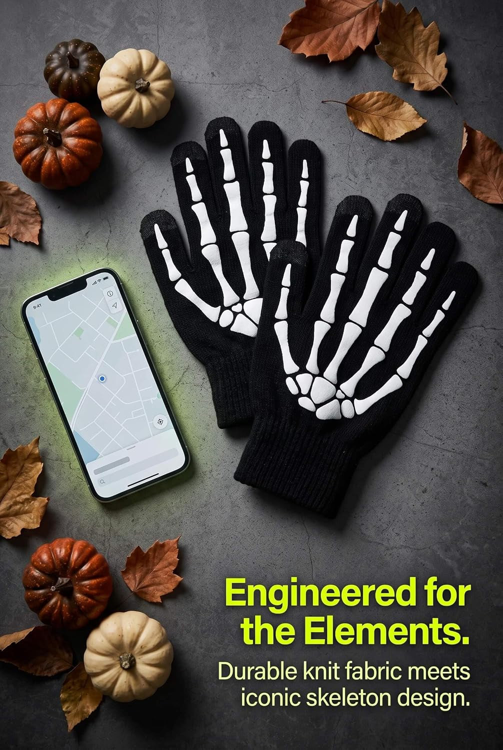 Skeleton Bone Gloves, 2 Pairs