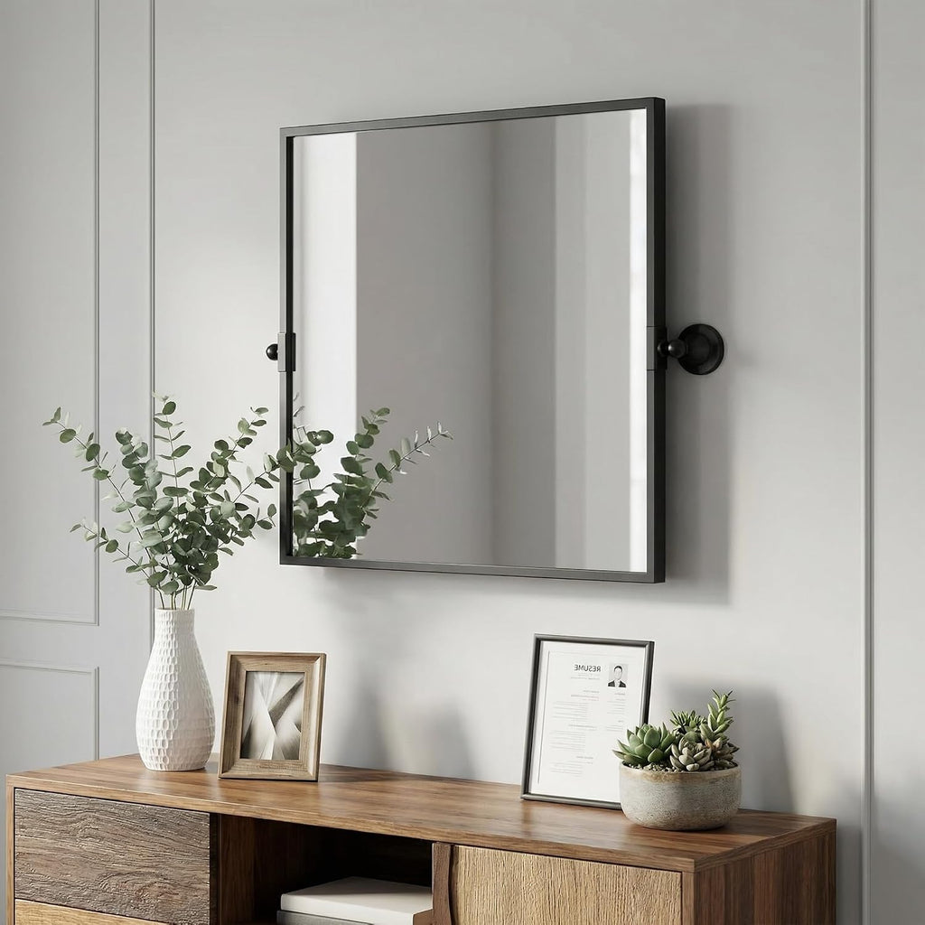 Black Ornate Baroque Arched Mirror