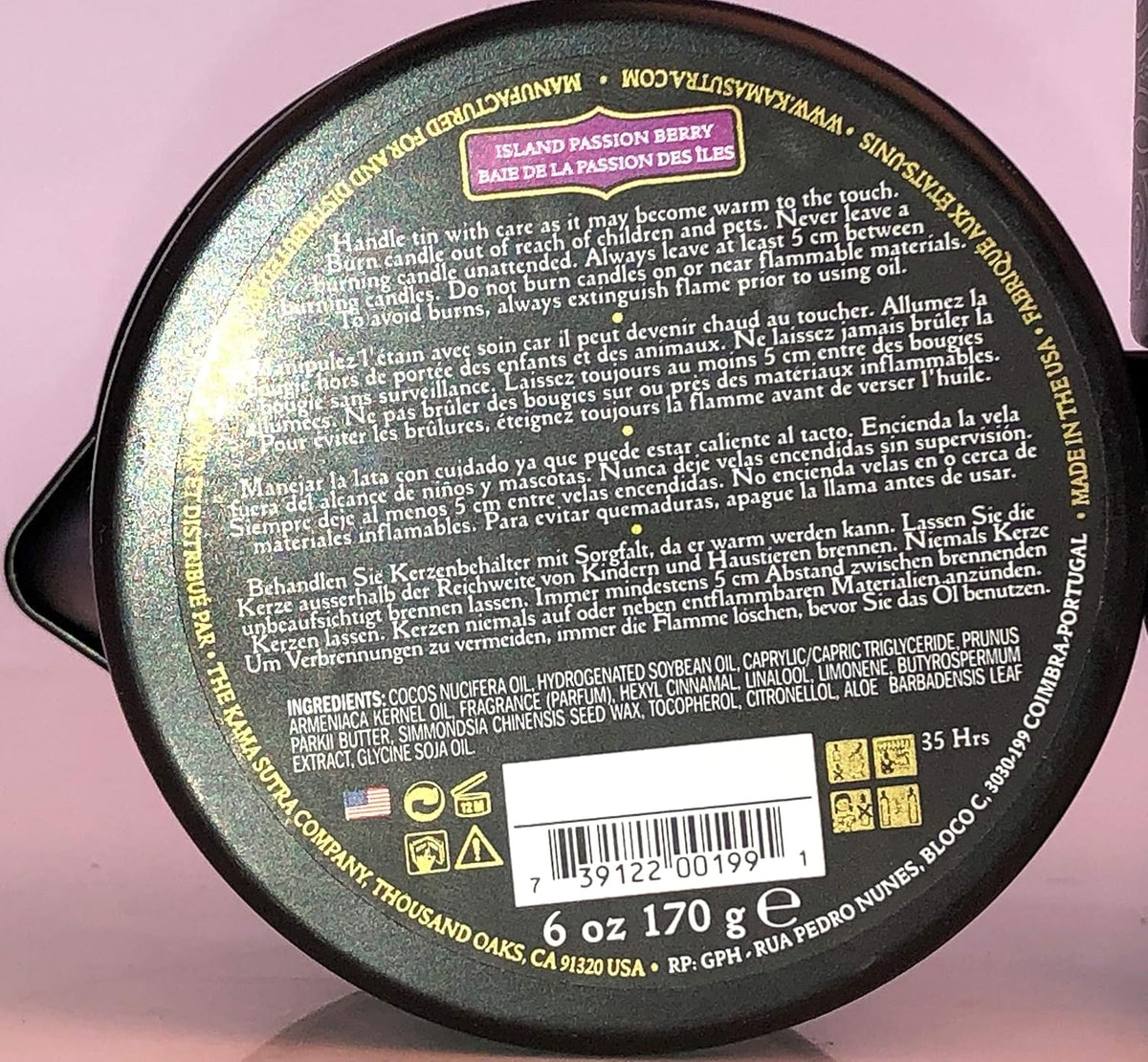 Coconut Oil and Soy Massage Candle That Melts into Warm Massage Oil, 6 Oz